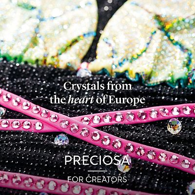 Preciosa&reg Crystal Hotfix Flatback Stones Y-PRC-HSS10-01000-200-1