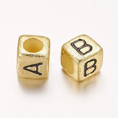 Cube Acrylic Beads PB43C9308-G-1