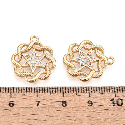 Brass Micro Pave Cubic Zirconia Pendants KK-N262-108B-G-1