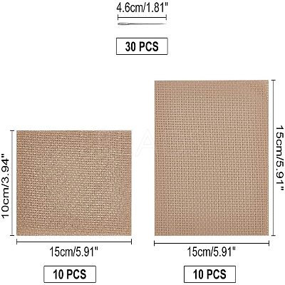 11CT Cross Stitch Fabric Sheets DIY-NB0004-11-1