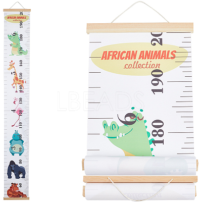 Aniaml Pattern Removable Height Chart for Kids AJEW-WH0165-70B-1