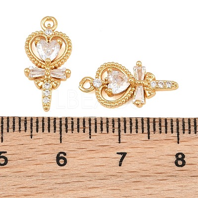 Brass Micro Pave Cubic Zirconia Pendants CU-CBA7392-10G-01-1