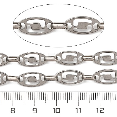 304 Stainless Steel Oval Link Chains CHS-S012-25P-1