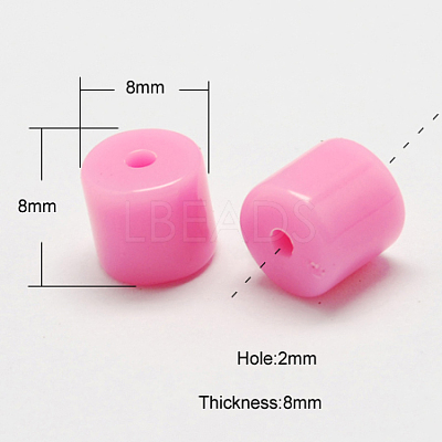 Solid Colour Acrylic Beads SACR-S164-06-1