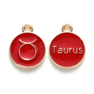 Alloy Enamel Pendants ENAM-S124-01B-07C-1