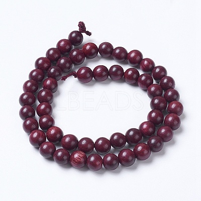 Natural Wood Beads Strands WOOD-J001-05-8mm-1