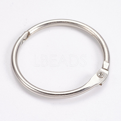 Iron Loose Leaf Book Binder Hinged Rings IFIN-WH0015-01-35mm-1
