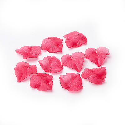 Autumn Theme Transparent Frosted Acrylic Pendants X-PAF002Y-16-1