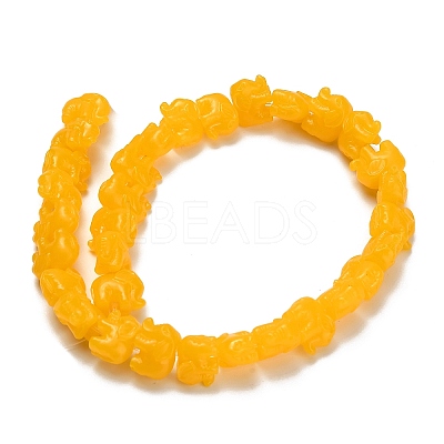 Synthetic Coral Dyed Carved Bead BSHE-H114-04D-1