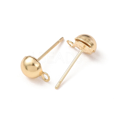 Brass Stud Earring Findings KK-G604-01G-03-1