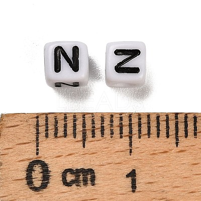 Opaque Acrylic Beads OACR-S076-01N-1