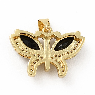 Brass Micro Pave Cubic Zirconia Pendants KK-B059-34G-A-1