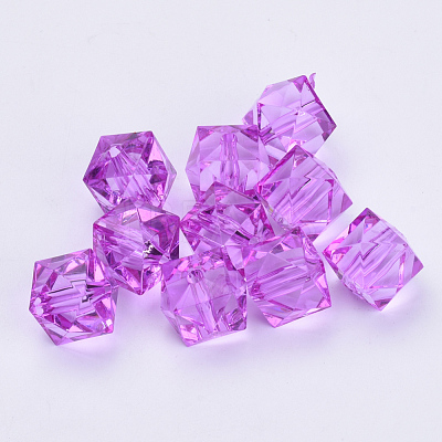 Transparent Acrylic Beads X-TACR-Q259-8mm-V48-1