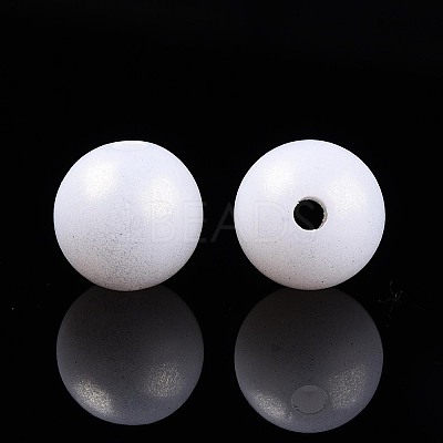 Rubberized Style Rainbow Opaque Acrylic Beads MACR-T010-10mm-08-01-1