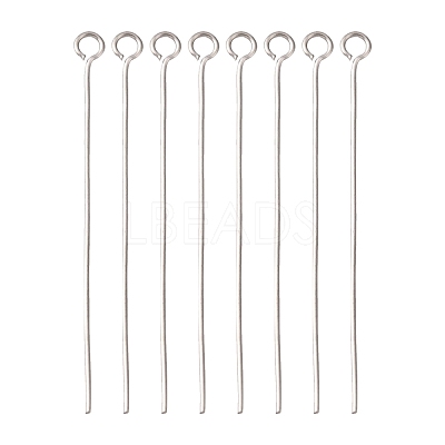 Tarnish Resistant Stainless Steel Eye Pin Jewelry Findings X-STAS-E013-0.6x40mm-1