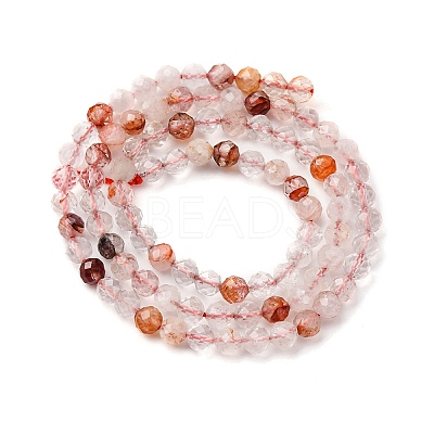 Natural Ferruginous Quartz Beads Strands G-B142-A01-4mm-1