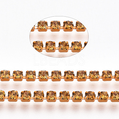 Electrophoresis Iron Rhinestone Strass Chains CHC-Q009-SS6.5-B17-1
