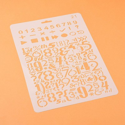 Plastic Reusable Drawing Painting Stencils Templates DIY-F018-B21-1