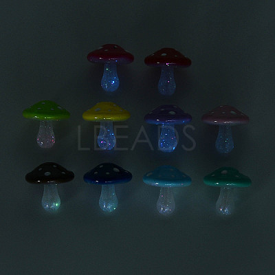 UV Plating Opaque Luminous Acrylic Beads OACR-N153-07-1