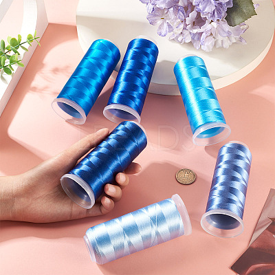 6Rolls 6 Colors Velour Yarn AJEW-TA0002-70B-1