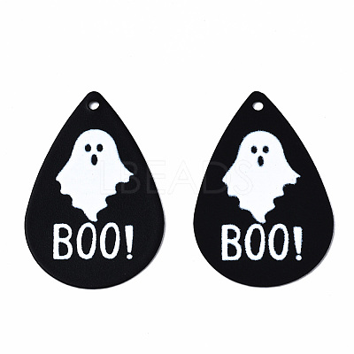 Spray Painted Iron Pendants X-IFIN-T016-64-1