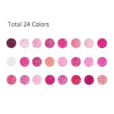 288G 24 Colors Glass Seed Beads SEED-JQ0005-01G-2mm-1