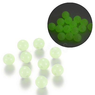 Luminous Acrylic Round Beads LACR-R002-10mm-01-1
