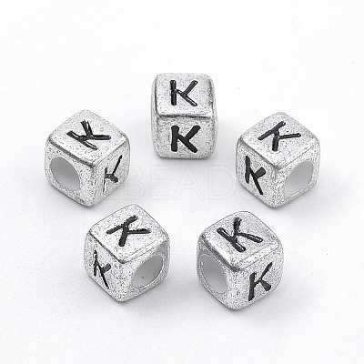 Plated Acrylic Beads X-PB43C9308-K-1