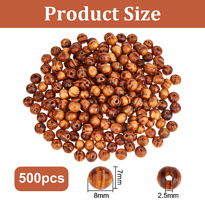 Natural Wood Beads WOOD-OC0003-73A-1