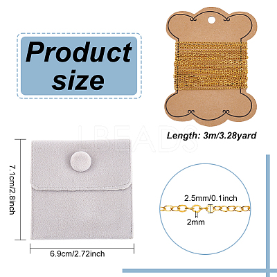 3M Brass Flat Oval Cable Chains DIY-HY0001-71-1