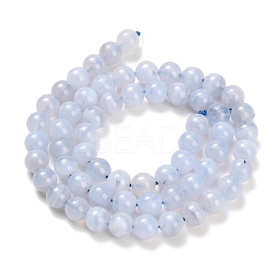 Natural Blue Lace Agate Beads Strands G-L634-B02-6mm-1