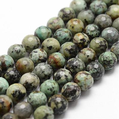 Natural African Turquoise(Jasper) Beads Strands G-D840-15-10mm-1