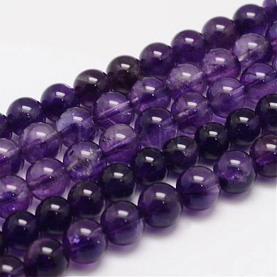 Natural Amethyst Beads Strands G-F306-10-8mm-1