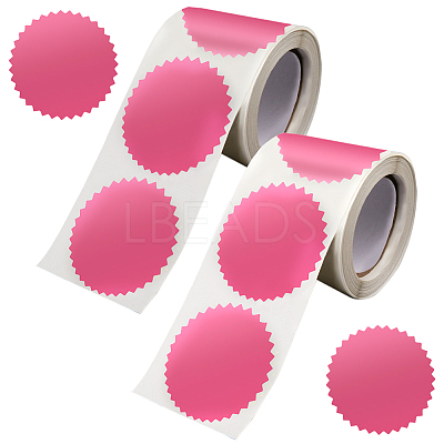 2 Rolls Paper Self-Adhesive Serrated Edge Awards Blank Stickers DIY-CP0012-59-1