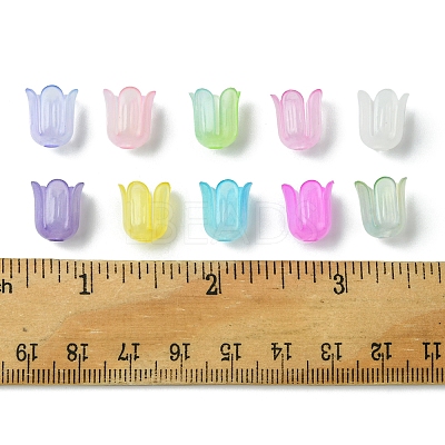 9 Colors Transparent Acrylic Beads Caps OACR-FS0001-72-1