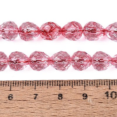 Crackle Transparent Glass Beads Strands GLAA-N068-04A-09-1