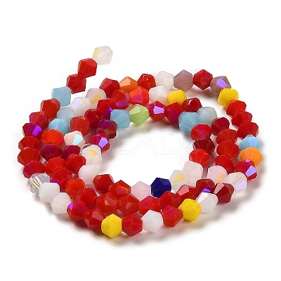 Opaque Solid Color Imitation Jade Glass Beads Strands EGLA-A039-P4mm-L16-1