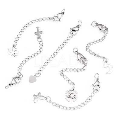 6Pcs 304 Stainless Steel Ends Chains FIND-TA0010-79-1