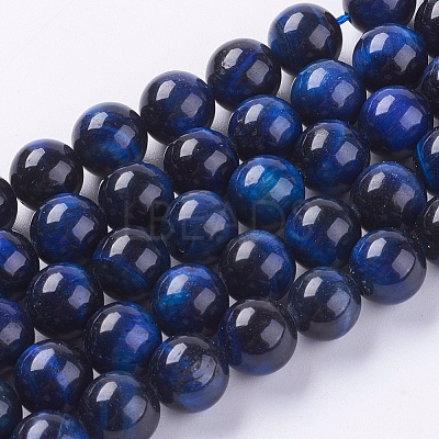 Natural Tiger Eye Beads Strands G-G544-10mm-04-1