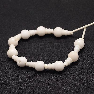 Natural Jade 3-Hole Guru Bead Strands G-K149-37-1