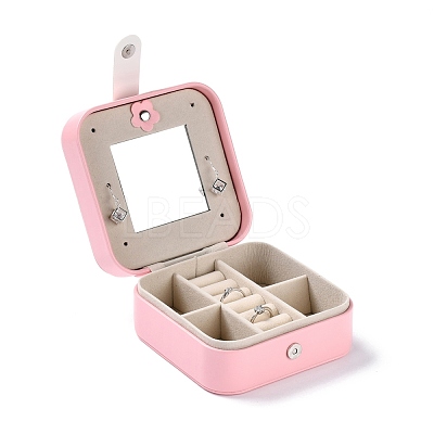 PU Imitation Leather Jewelry Organizer Box CON-P016-A01-1