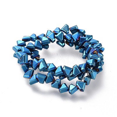 Electroplate Non-Magnetic Synthetic Hematite Beads Strands G-M359-01D-1