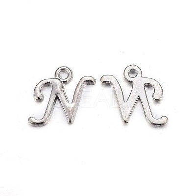 Platinum Plated Alloy Letter Pendants LS-PALLOY-J718-01P-N-1