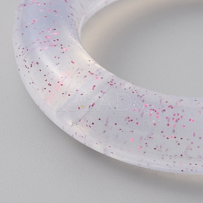 Ring Glitter Silicone Beads LS-SIL-WH0016-07A-01-1