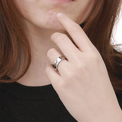 304 Stainless Steel Finger Rings FS-WGF5903-01-1