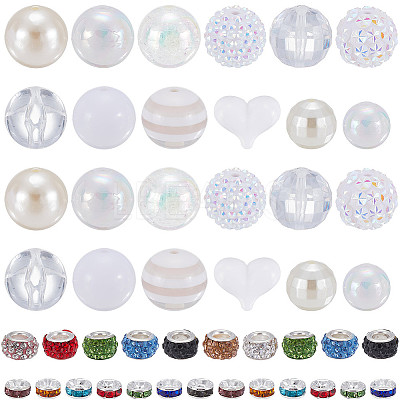 24Pcs 12 Styles Opaque Acrylic Beads MACR-BM0001-03A-1