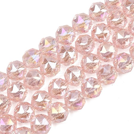 Transparent Electroplate Glass Beads Strands EGLA-N002-34C-B06-1