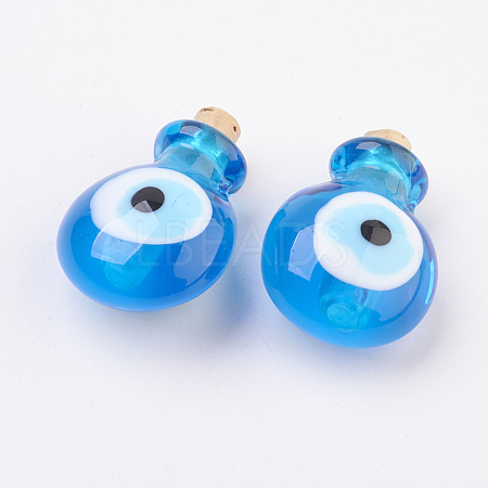 Handmade Lampwork Perfume Bottle Pendants LAMP-P044-H03-1