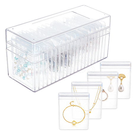 Transparent Acrylic Jewelry Storage Box Sets CON-WH0110-007A-1