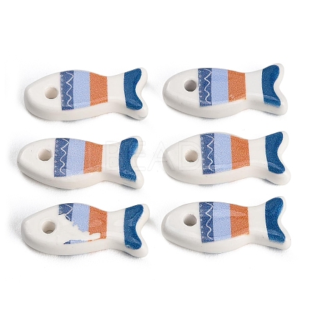 Printed Handmade Porcelain Pendants PR-CBAB520-02B-1